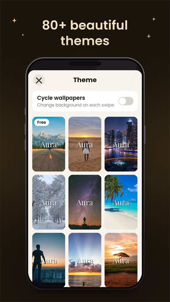 Aura photo themes